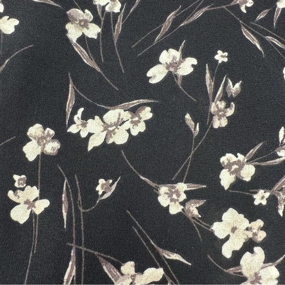 DR2 Black Floral Dress Size Large Black Gray Sleeveless Tent Trapeze New NWT - Picture 5 of 8